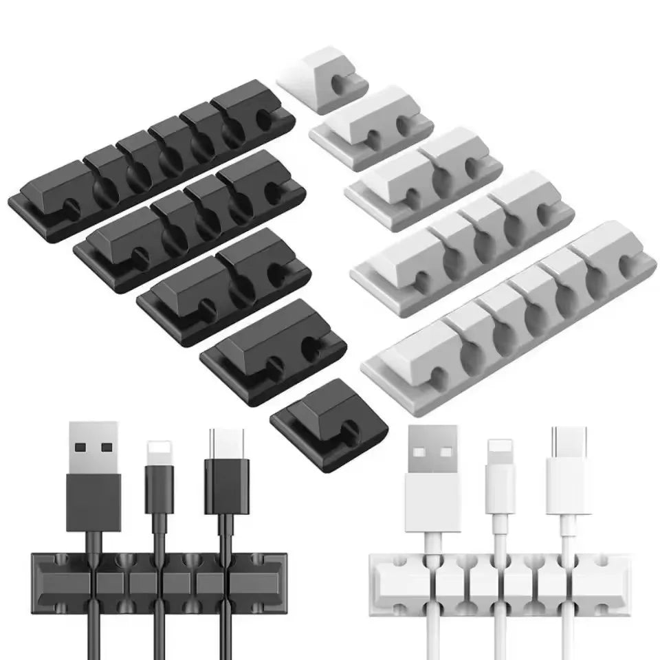 Silicone Cable Organizer Clips – Single & Multi-Slot Options