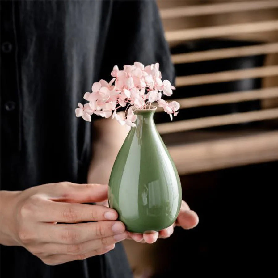 Small Ceramic Vase for Dried Flowers