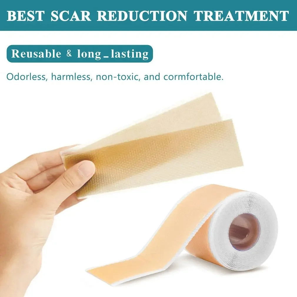 1 Roll / 2 Roll Silicone Scar Sheets, 4cm X 150cm Self-Adhesive Scar Cover Tape Reusable and Effective Skin Care Strips