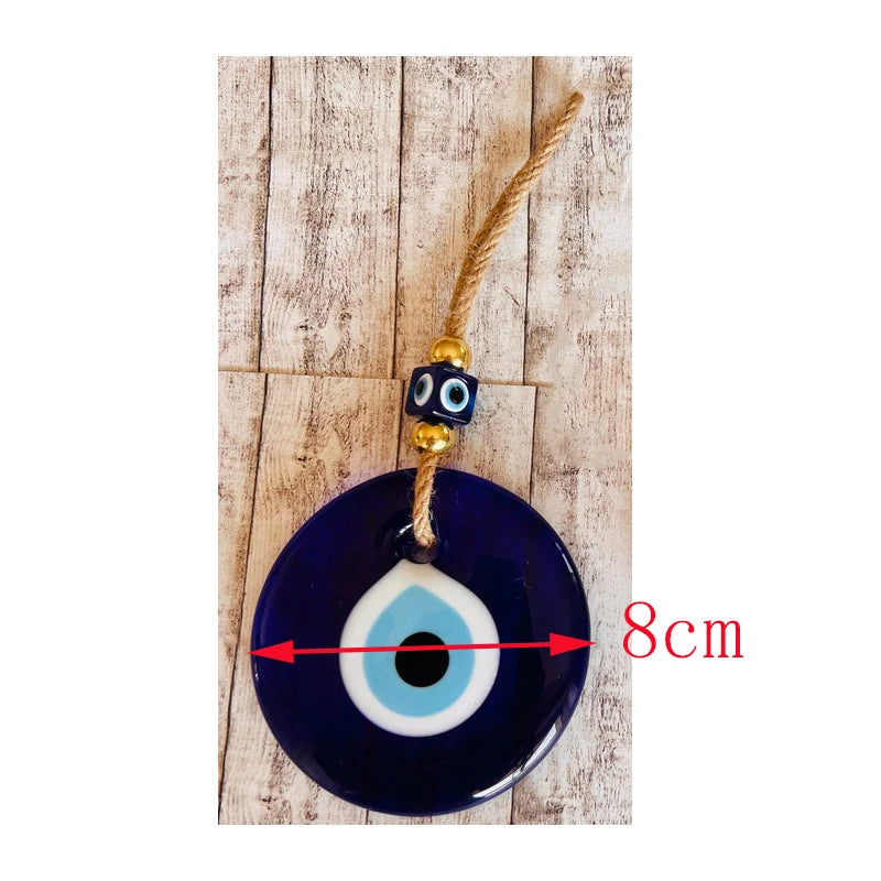 Blue Glass Evil Eye Wall Hanging