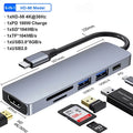 7 in 1 USB C Hub Multiport Adapter to 4K HDMI-compatible, Docking Station USB3.0 5Gbps SD/TF PD 100w For MacBook Pro/Air Laptop