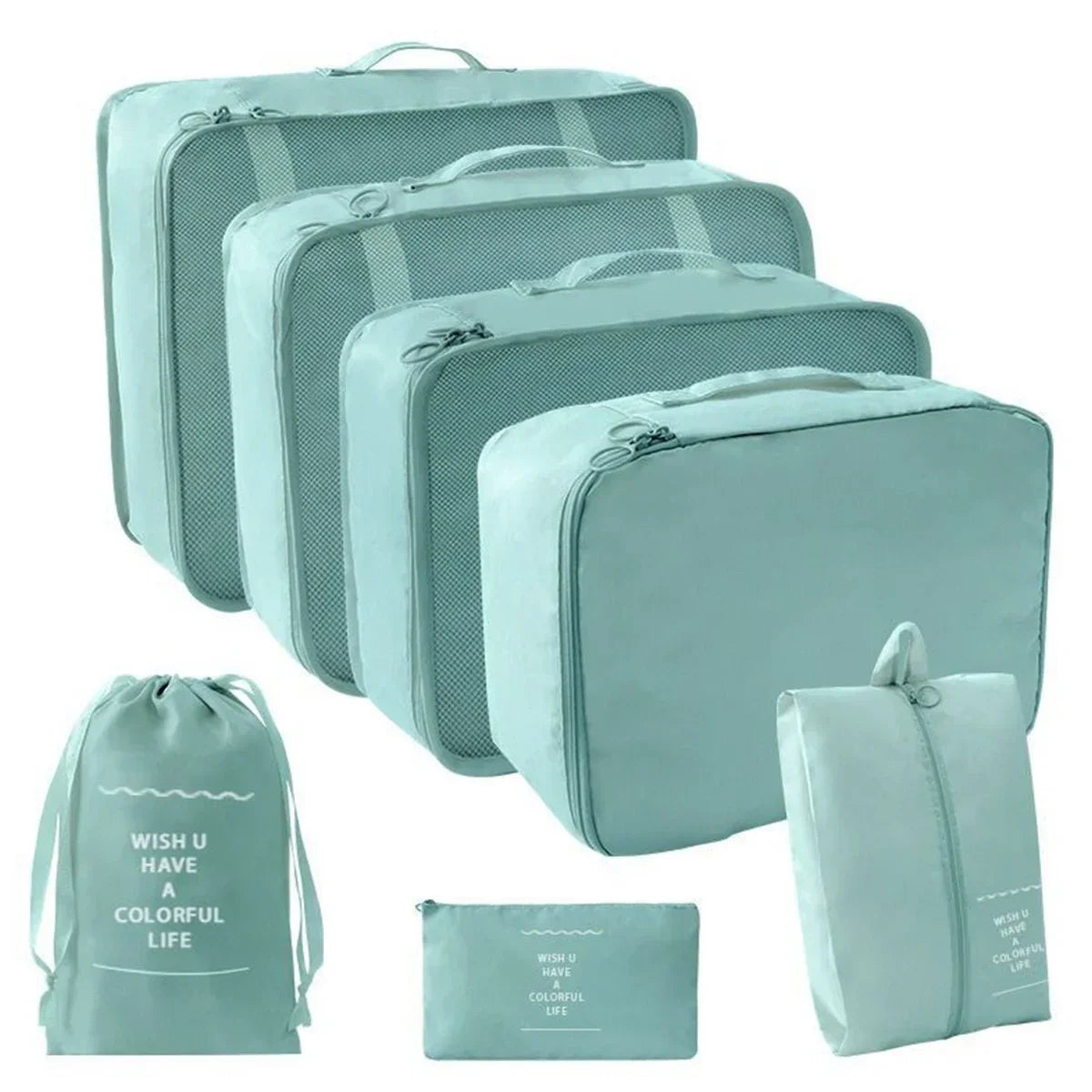 7-Piece Zippered Travel Packing Cube Set