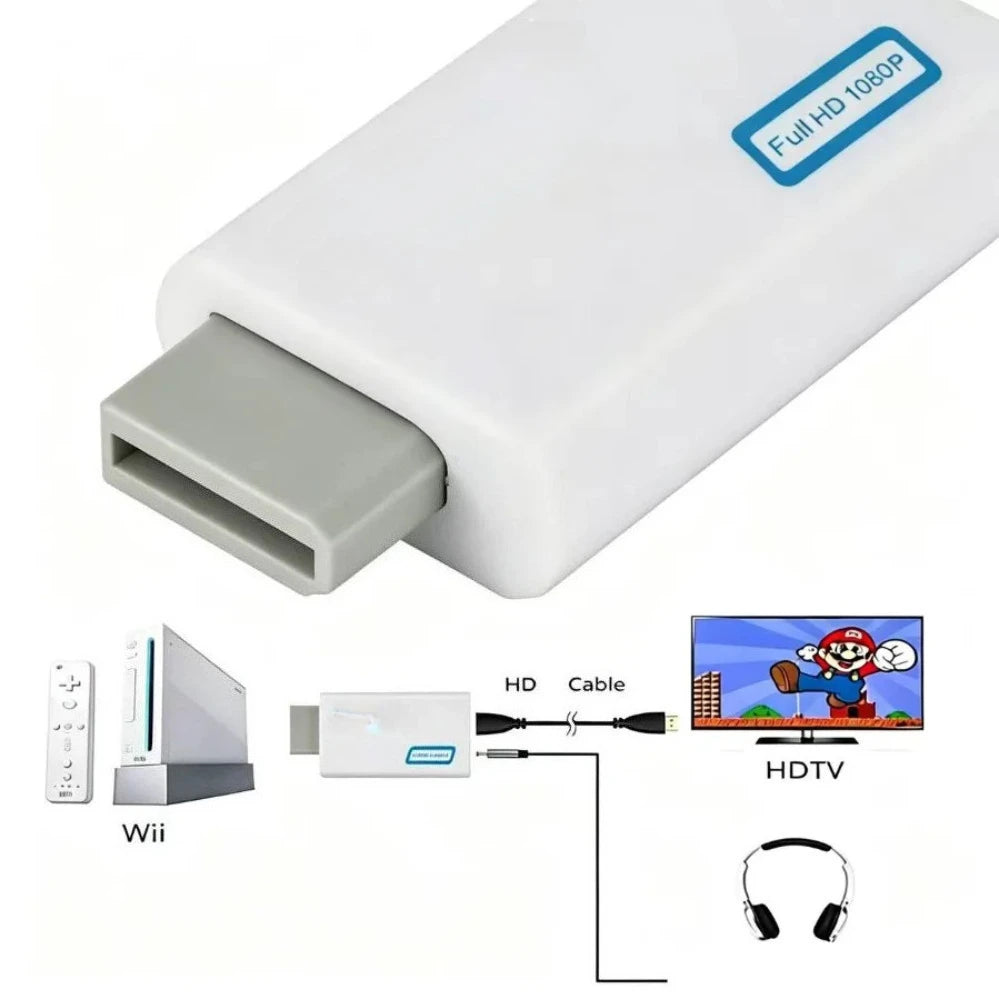 Wii to HDMI Adapter with 3.5 mm Audio Output
