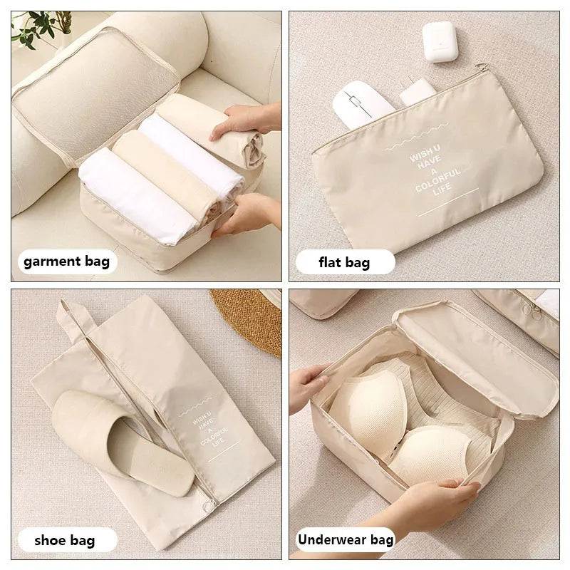 8-Piece Travel Packing Organizer Set