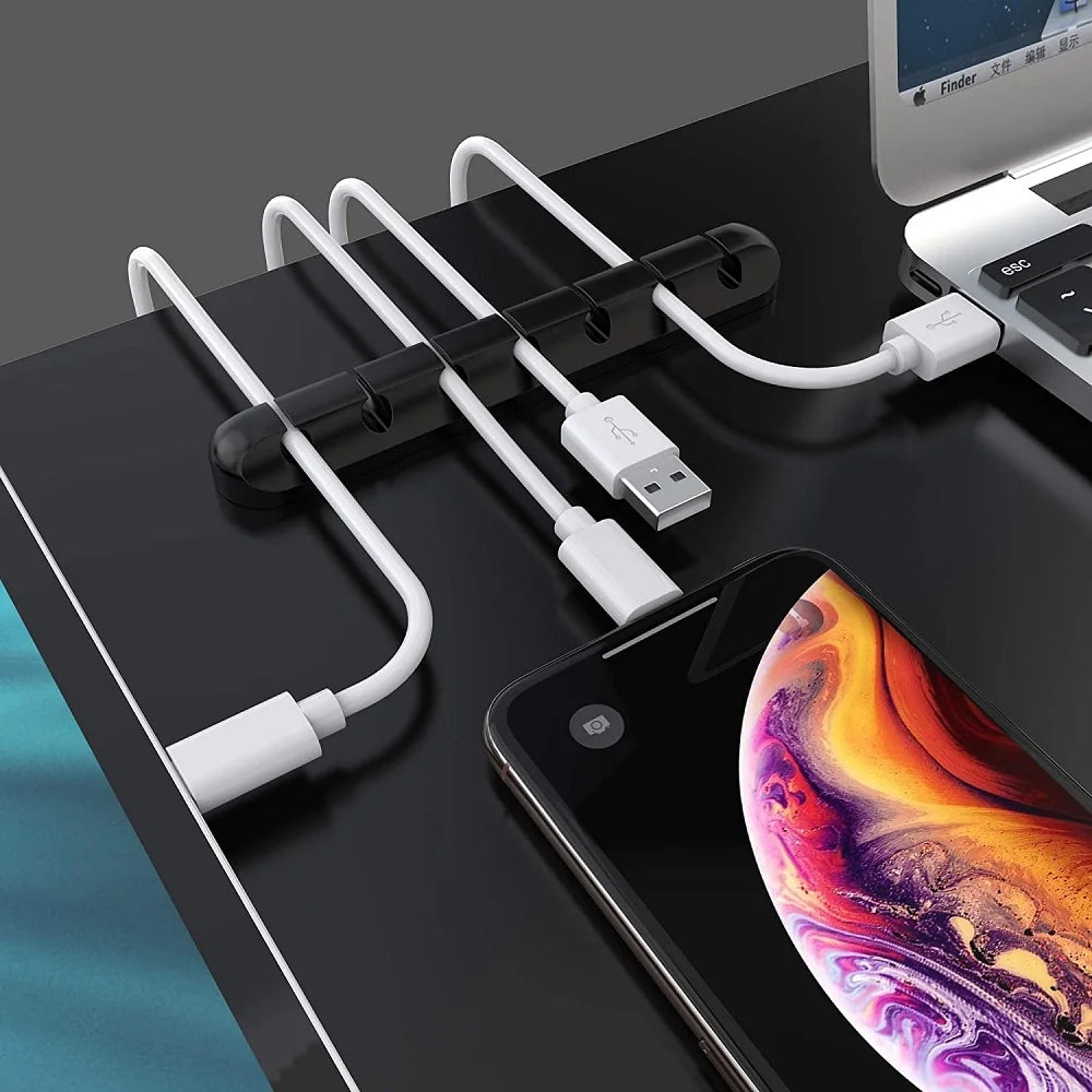 5-Slot Self-Adhesive Cable Organizer