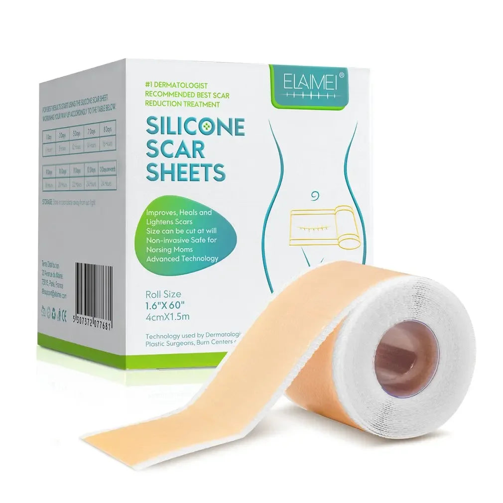 1 Roll / 2 Roll Silicone Scar Sheets, 4cm X 150cm Self-Adhesive Scar Cover Tape Reusable and Effective Skin Care Strips