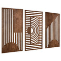 3-Piece Geometric Wooden Wall Art Set