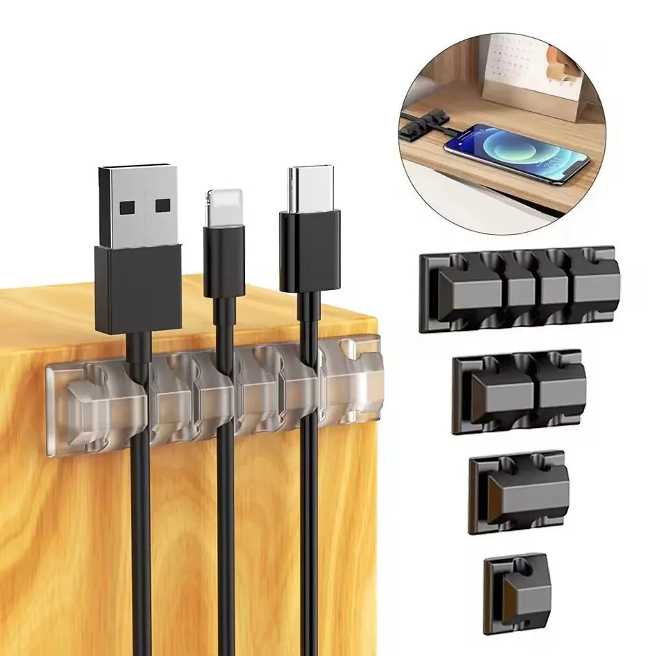 Silicone Cable Organizer Clips – Single & Multi-Slot Options
