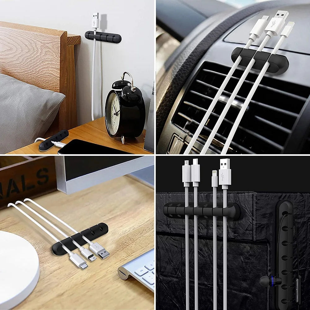 5-Slot Self-Adhesive Cable Organizer