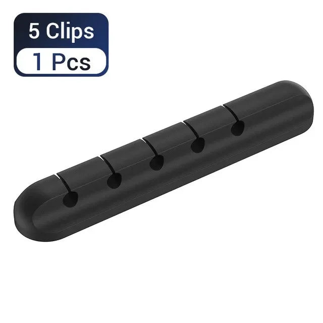 Self-Adhesive Silicone Cable Organizer
