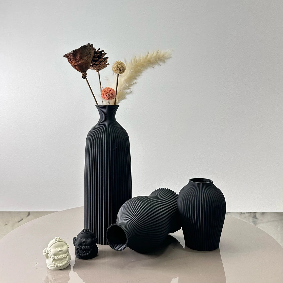 3-Piece Decorative Vase Set for Dried Flowers