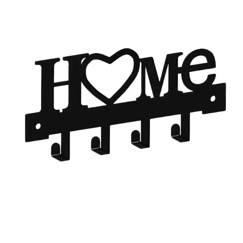Home Love Wall Key Holder with 4 Hooks