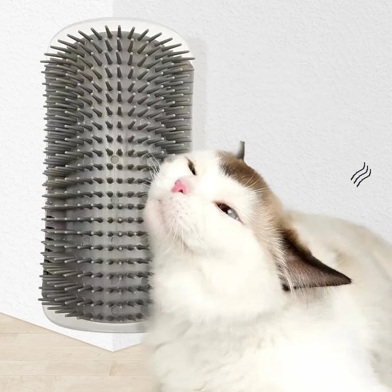 Cat Corner Self-Grooming Brush – Removable Scratcher Comb for Kittens & Cats