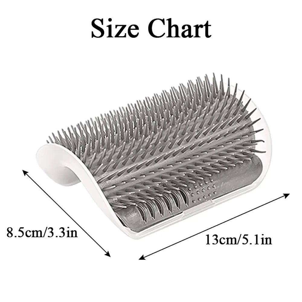 Cat Corner Massage Brush – Self-Grooming Scratcher & Hair Removal Comb