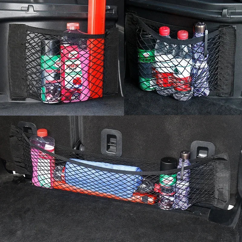 Car Seat Back Mesh Net Organizer – Universal Storage Pocket Bag