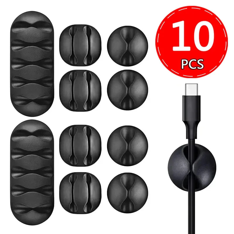 Self-Adhesive Silicone Cable Holder Clips