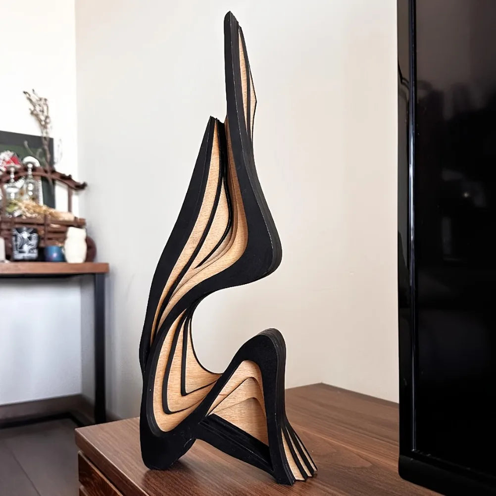 Abstract Wooden Decorative Sculpture