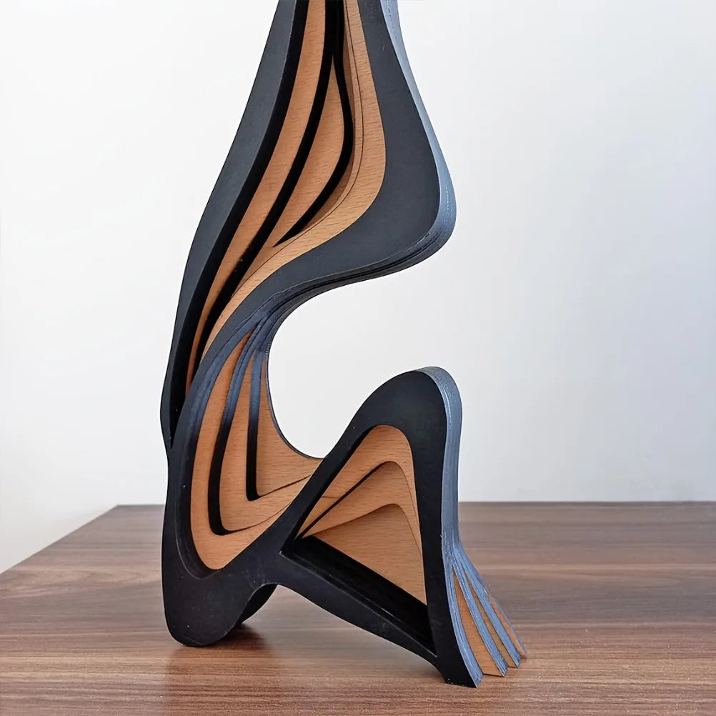 Abstract Wooden Decorative Sculpture