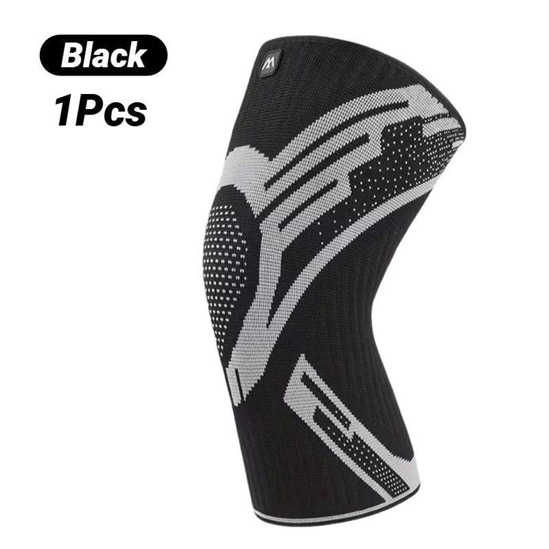 1Pcs Compression Knee Support Sleeve Elastic Breathable Pads Brace Springs Gym Sports Protector Basketball Volleyball Run