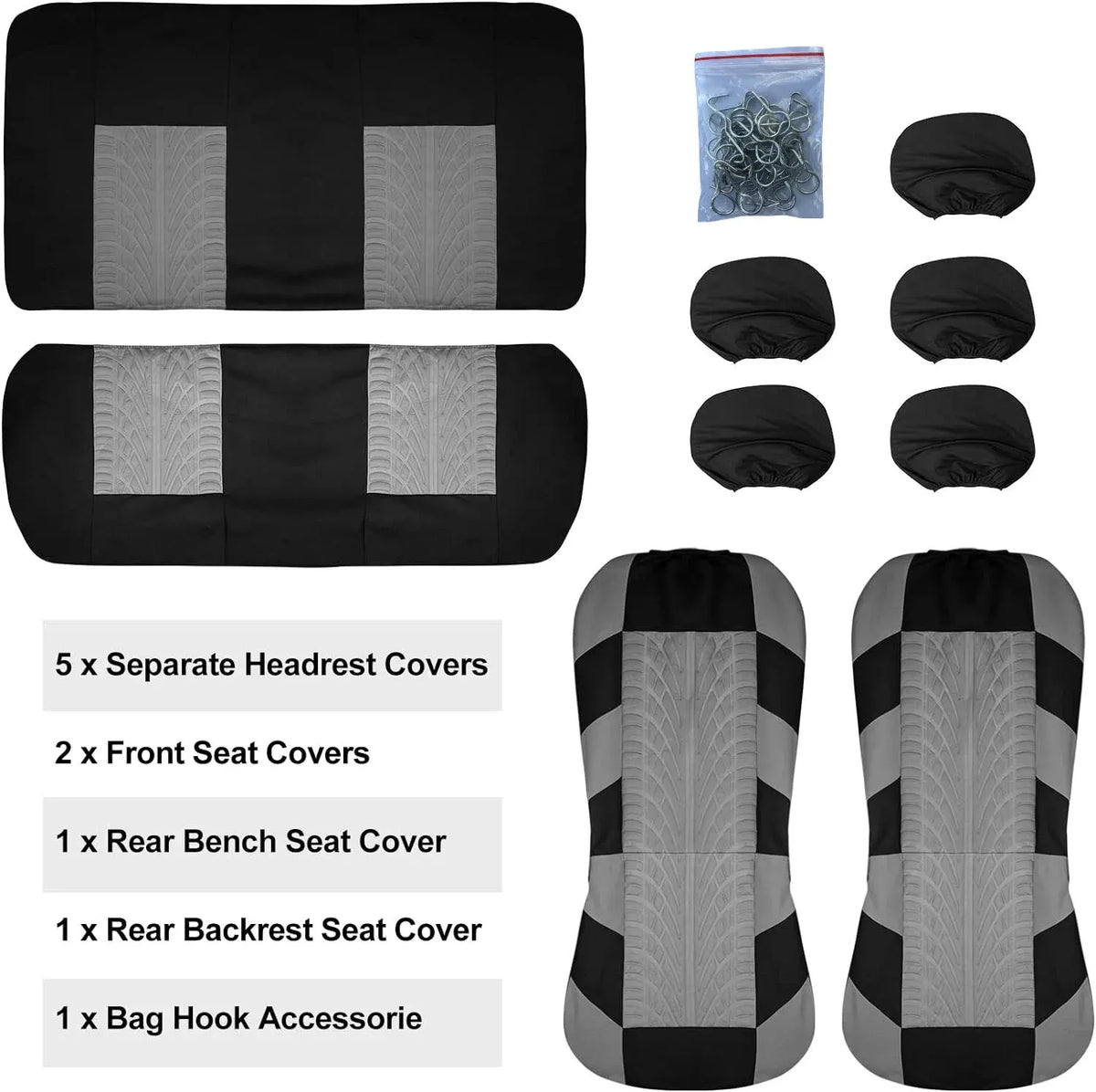 AUTOYOUTH Fabric Car Seat Covers – Colour & Pack Options