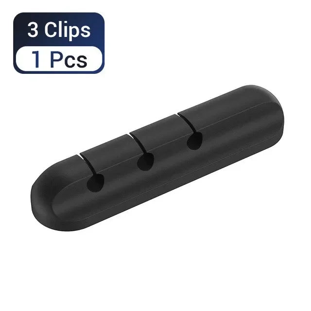 Self-Adhesive Silicone Cable Organizer