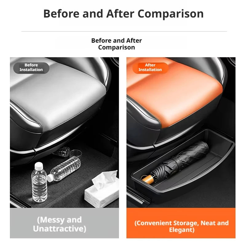 Car Under-Seat Drawer Organizer – Anti-Slip ABS Storage Tray