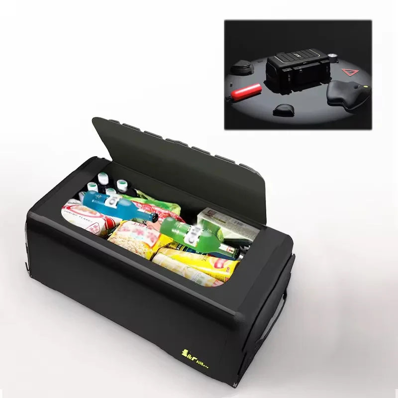 70L Foldable Car Trunk Organizer with Lid – Oxford Cloth Storage Box ...