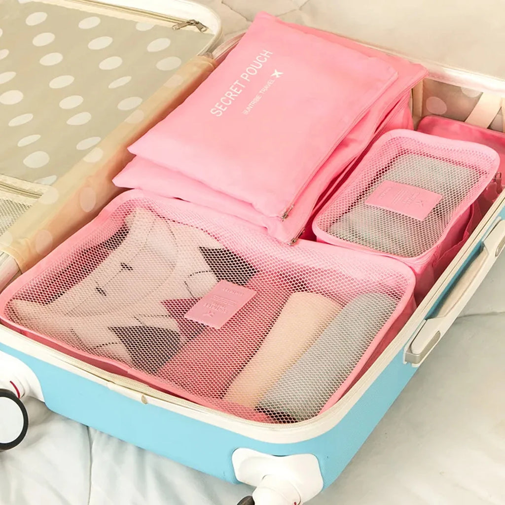 6-Piece Travel Packing Cube & Pouch Set