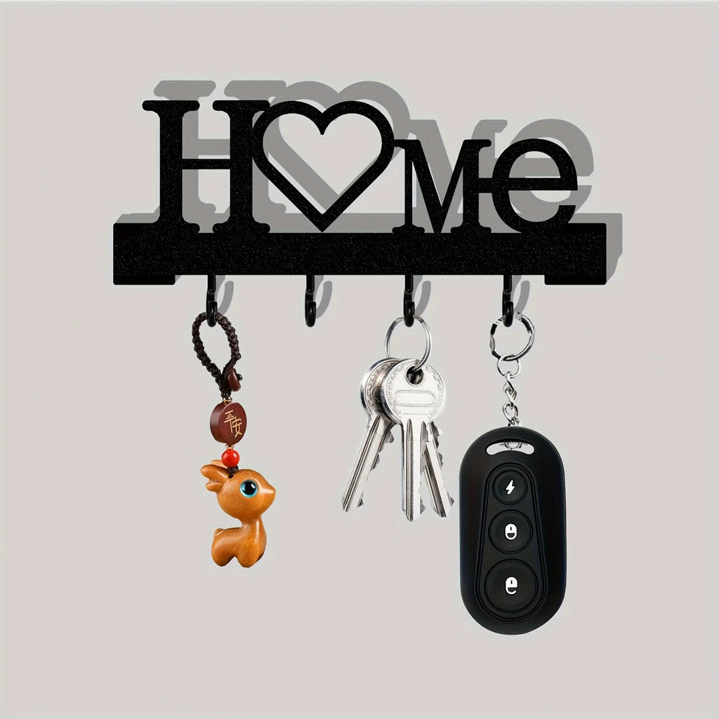Home Love Wall Key Holder with 4 Hooks