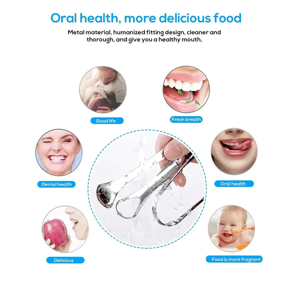 Stainless Steel Tongue Scraper – Premium Metal Cleaner for Adults & Kids