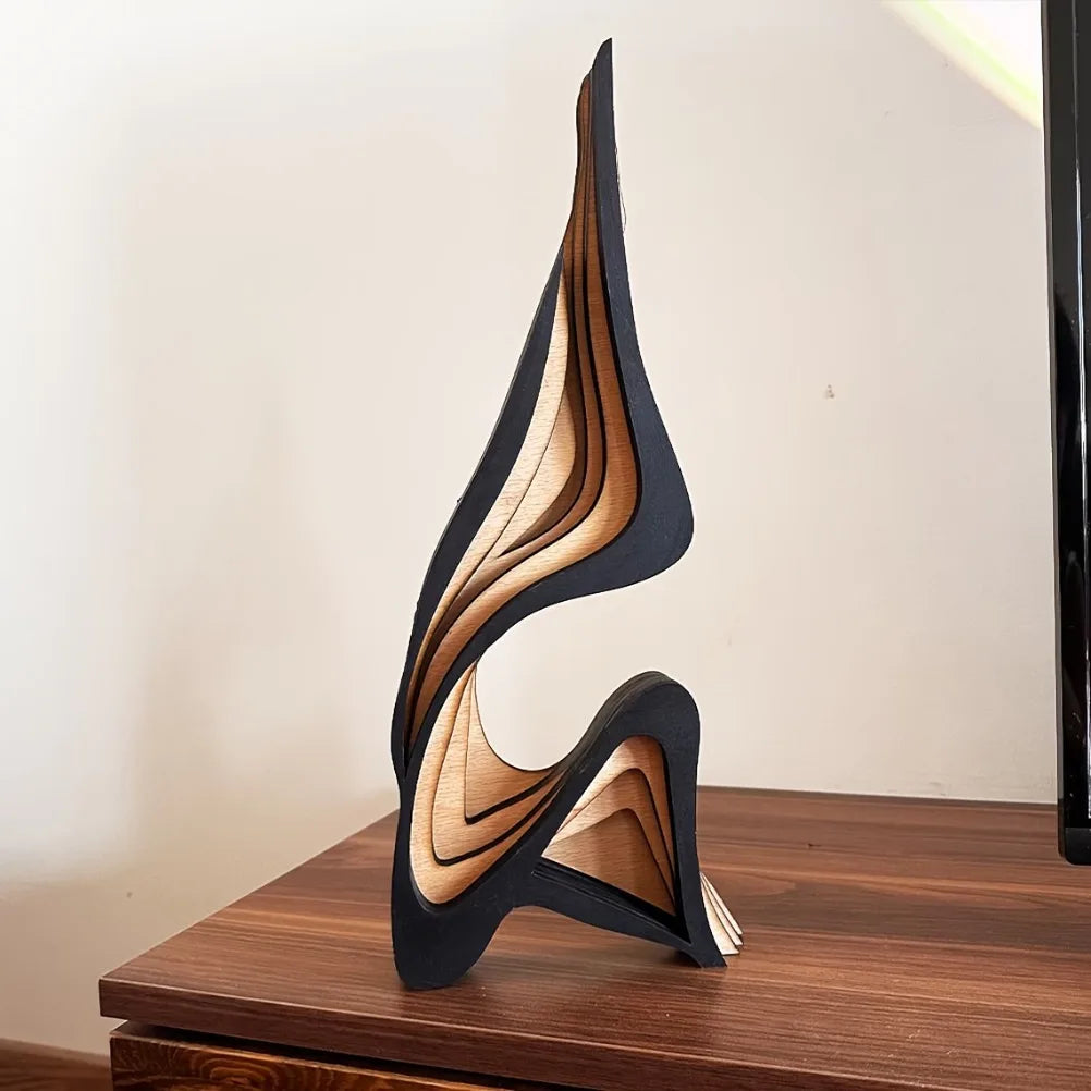 Abstract Wooden Decorative Sculpture