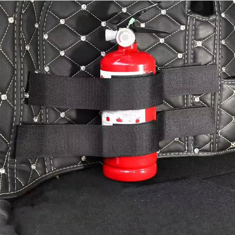 Car Trunk Elastic Fixing Belts – Storage Bag Organizer & Fire Extinguisher Mount