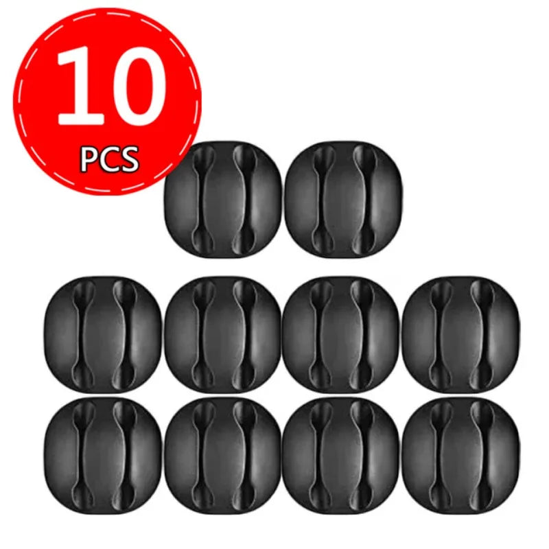 Self-Adhesive Silicone Cable Holder Clips