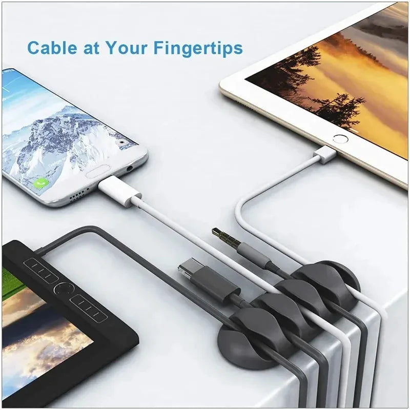 Self-Adhesive Silicone Cable Holder Clips