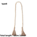 Boho Wood Bead Ornament with Jute Tassels