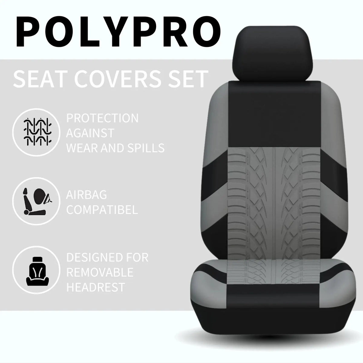 AUTOYOUTH Fabric Car Seat Covers – Colour & Pack Options
