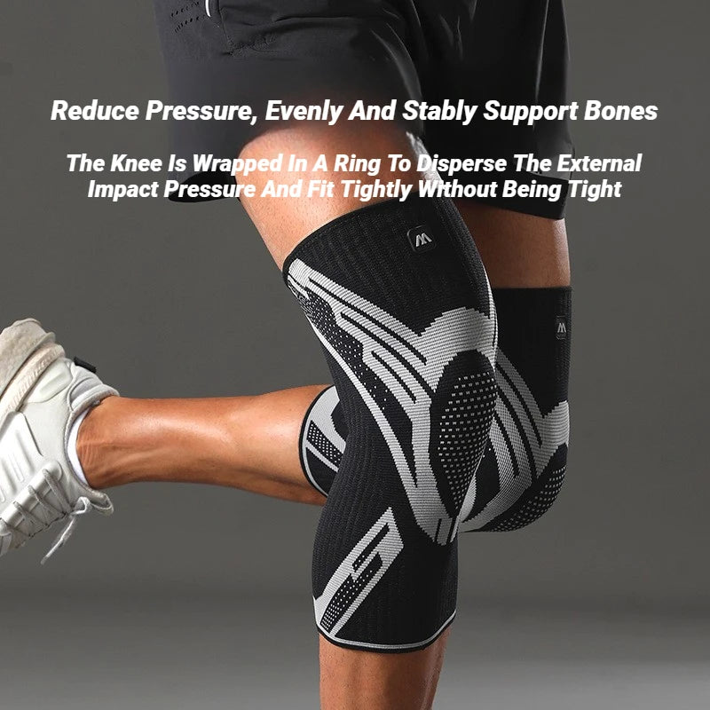 1Pcs Compression Knee Support Sleeve Elastic Breathable Pads Brace Springs Gym Sports Protector Basketball Volleyball Run