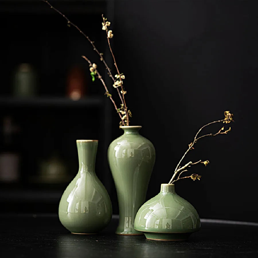 Small Ceramic Vase for Dried Flowers